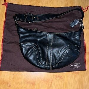 Small black coach purse